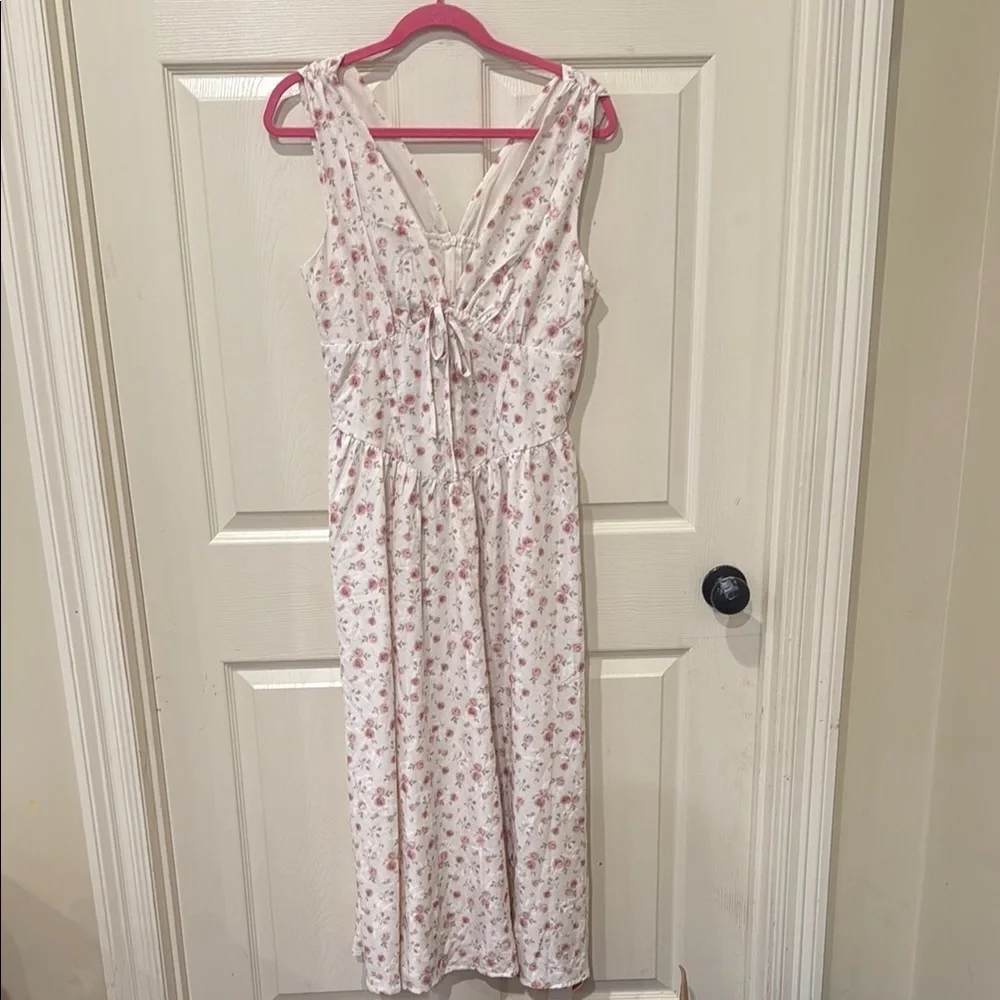 Cider NWT floral knotted corset dress, large - Picture 2 of 9